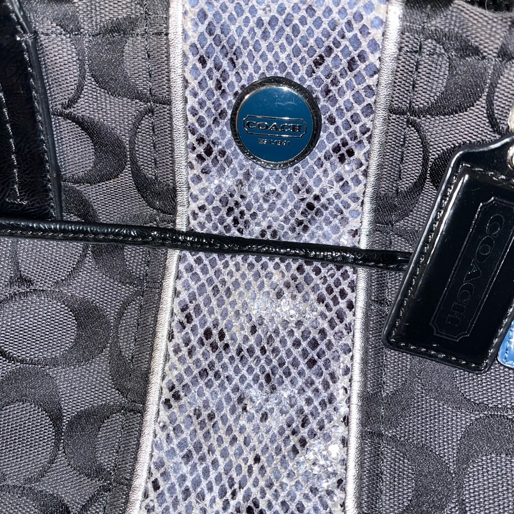 Coach Signature Python Tote Bag - Picture 5 of 6